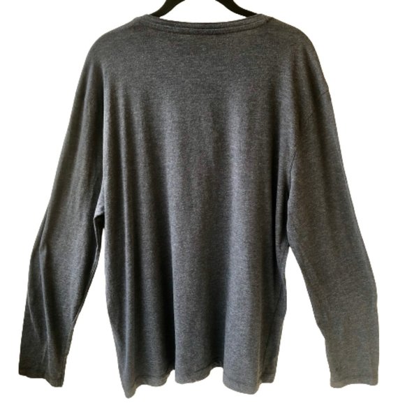 PEACOCKS Ltd from UK Gray Long Sleeve Top Henley Mens XL - Picture 7 of 13